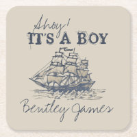 Ahoy! Its a boy vintage nautical baby shower decor