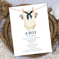 Ahoy It's A Boy Vintage Sailor Suit Baby Shower