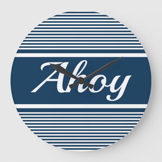 Ahoy Large Clock (Front)