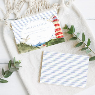 Ahoy Little Sailor Diaper Raffle Card