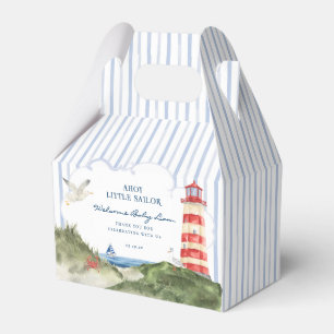 Ahoy Little Sailor Nautical Baby Shower Favour Box