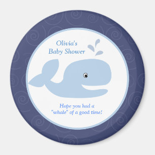 Ahoy Mate Whale 3-inch Round Favour Magnet