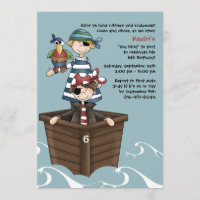 Ahoy Mates Pirate Birthday Party Invitation