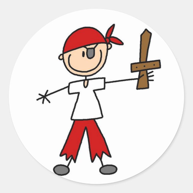 Ahoy Matey Pirate Sticker (Front)