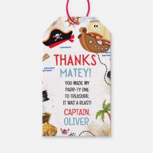 Ahoy Matey Pirate THANKS MATEY! Gift Tags