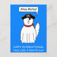 Ahoy Matey Talk like a Pirate Day Cartoon Cat