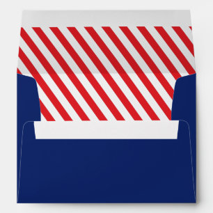 Ahoy! Nautical Blue & Red Envelopes