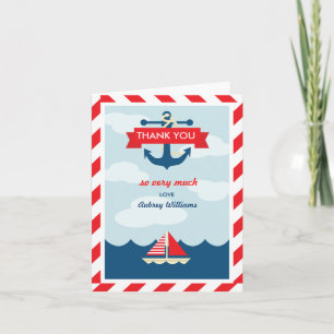 Ahoy! Nautical Thank You Card