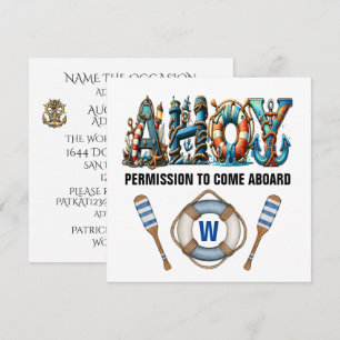 AHOY PERMISSION TO BOARD  INVITATION