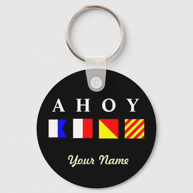 Ahoy Personalised Keychain (Front)