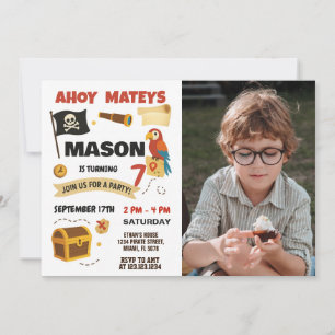 Ahoy! Pirate Birthday Invitation for Kids
