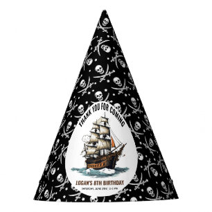 Ahoy! Pirate Ship 8th Birthday Party Hat