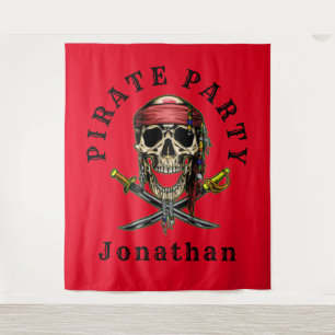 Ahoy Pirate Skull backdrop Tapestry