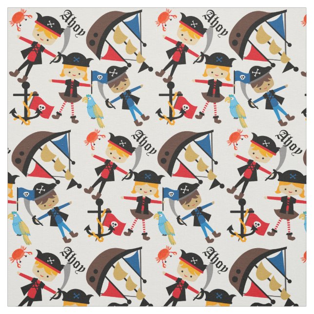 Ahoy Pirates Fabric (Swatch)