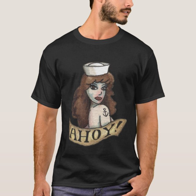 AHOY! Sailor Girl Tee Shirt (Front)