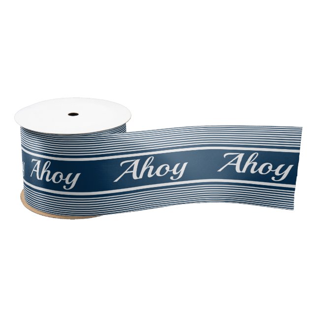 Ahoy Satin Ribbon (Spool)
