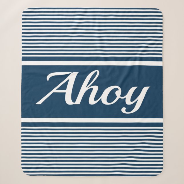 Ahoy Sherpa Blanket (Front)