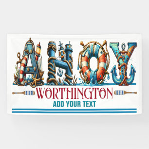 AHOY THEME Matching PERMISSION TO BOARD  Banner