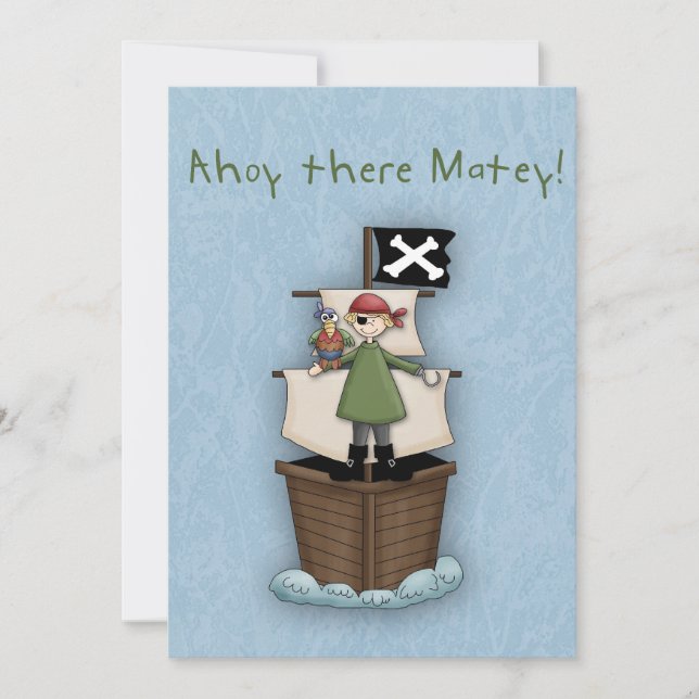 Ahoy There Matey Invite (Front)
