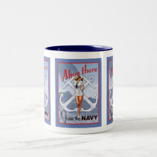 Ahoy There! Navy Pin-Up Mug