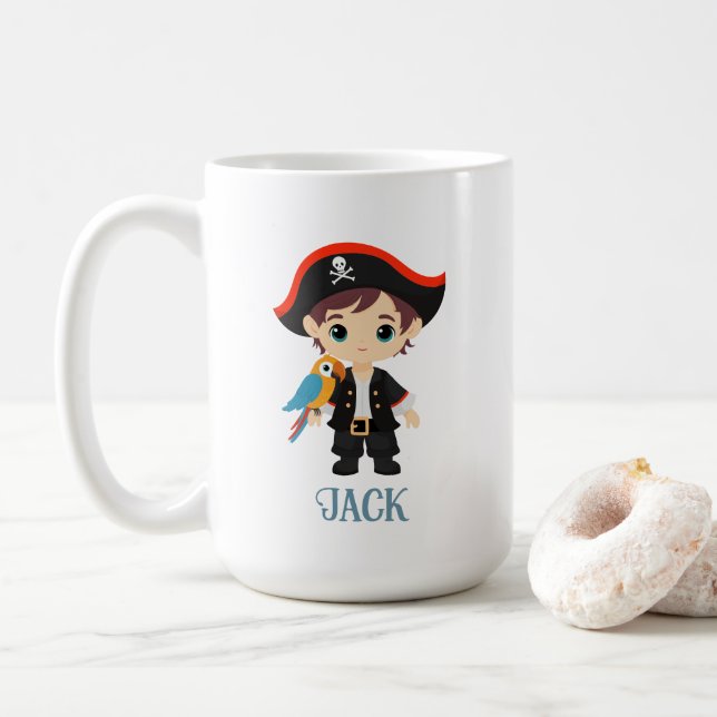 Ahoy There! Pirate Boy Birthday Mug (With Donut)