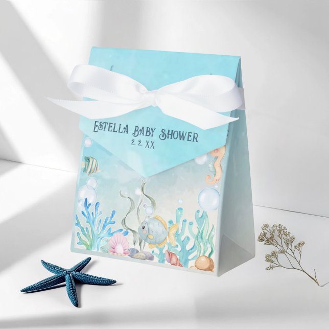 Ahoy! Under the blue Sea Baby Shower  Favour Box (Creator Uploaded)