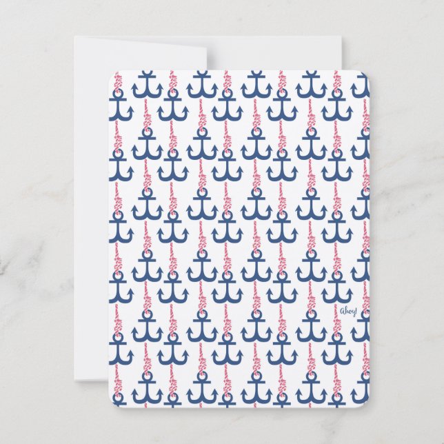 Ahoy Vintage Anchor pattern. (Front)