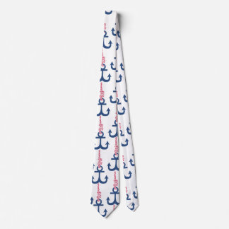 Ahoy Vintage Anchor pattern. Tie