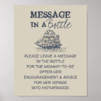 Ahoy! vintage nautical message in a bottle baby