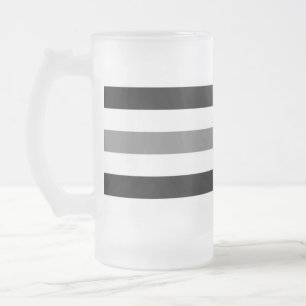 Ahs Black and white stripes design Frosted Glass Beer Mug