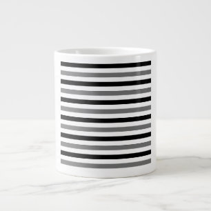 Ahs Black and white stripes design Large Coffee Mug