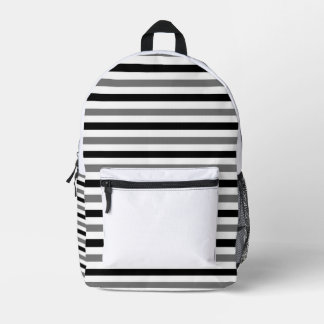 Ahs Black and white stripes design Printed Backpack