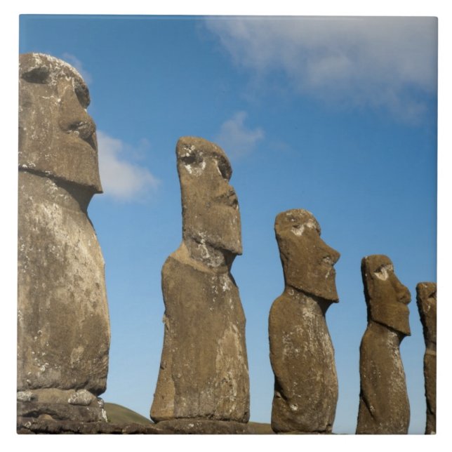 Ahu Akivi, Rapa Nui, Easter Island, Chile 2 Tile (Front)