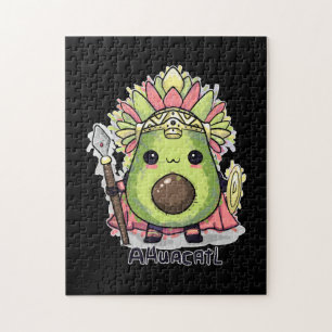 Ahuacatl Aztec Warrior Avocado Jigsaw Puzzle