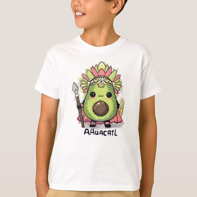 Ahuacatl Aztec Warrior Avocado T-Shirt (Front)