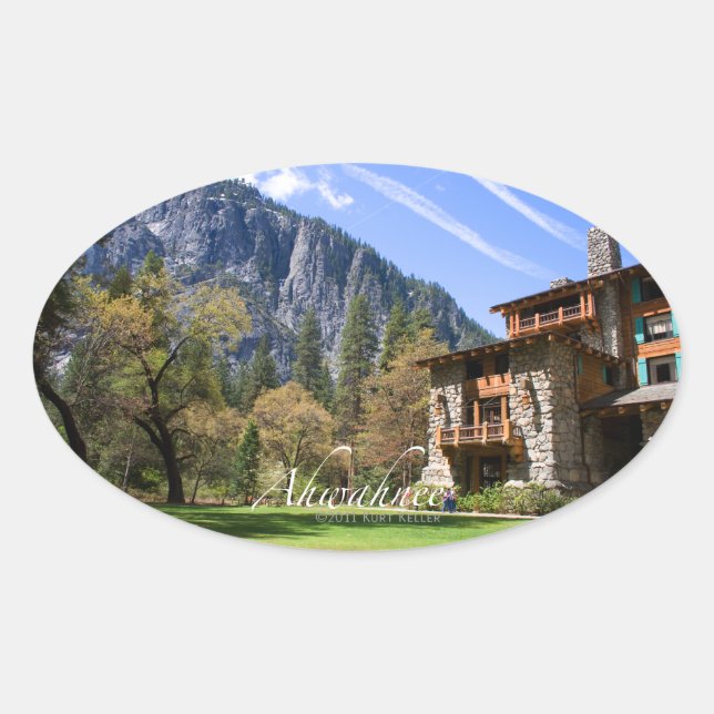 Ahwahnee Oval Sticker (Front)