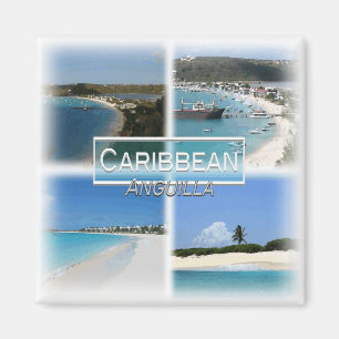 AI0009 America, Anguilla, Caribbean, Fridge. Magnet