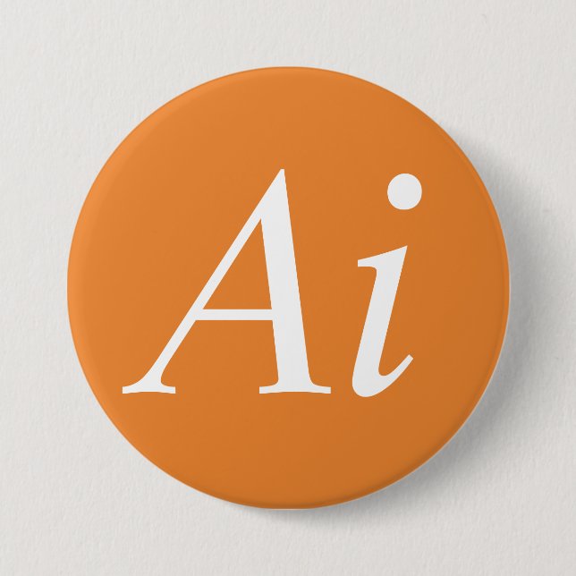 Ai | 7.5 cm round badge (Front)