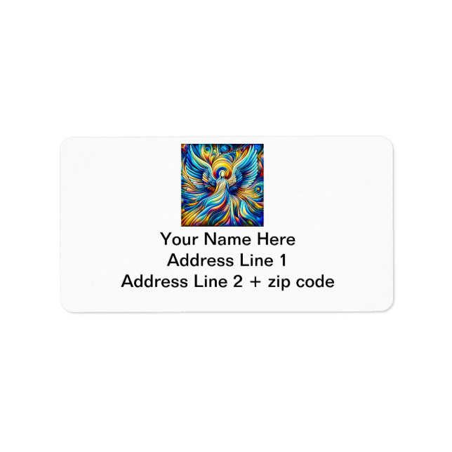 AI Abstract Illusionism Angel Expressionist Effect Label (Front)