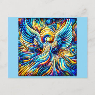 AI Abstract Illusionism Angel Expressionist Effect Postcard