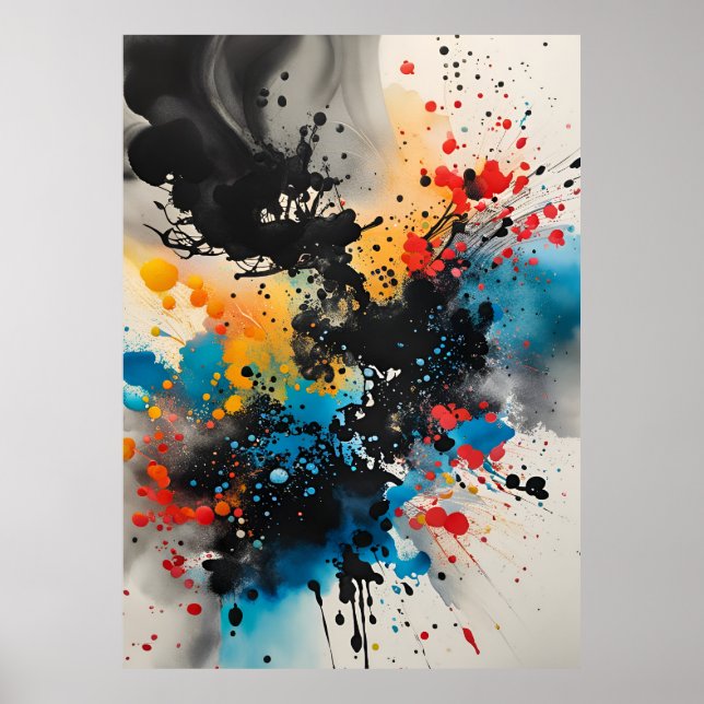 AI Abstract Ink Drawing Poster (Front)