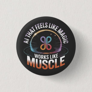 AI Aesthetics Futuristic Technology mens fashion  3 Cm Round Badge