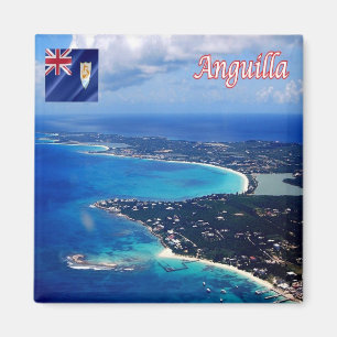 AI - Anguilla - Aerial View Western Portion Magnet