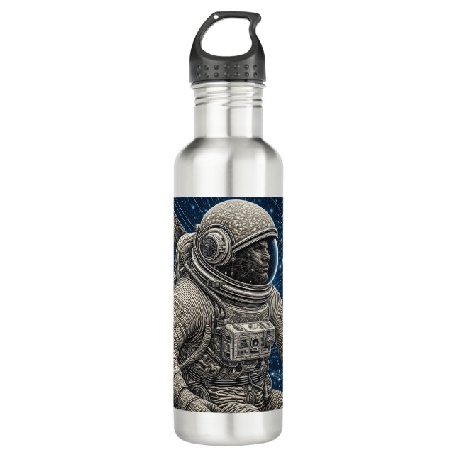 Ai Art Astronaut in Space 710 Ml Water Bottle (Front)