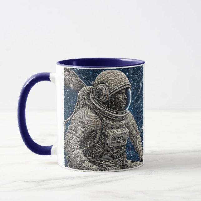 Ai Art Astronaut in Space Mug (Left)
