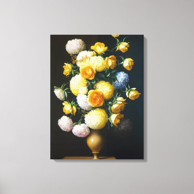 AI Art - Beautiful Floral Arrangement: Still Life  Canvas Print (Front)