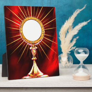 AI Art Blessed Sacrament Host in a Monstrance 1 Plaque