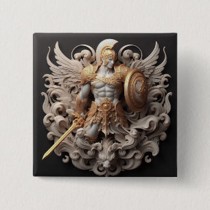 "AI Art Decoration,Fantasy Art,Sculpture-style Art 15 Cm Square Badge