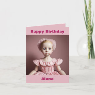 AI Art Doll Happy Birthday Card 
