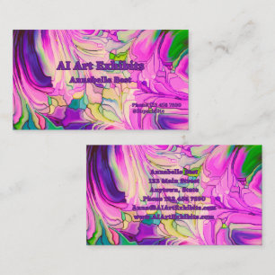 AI Art Exhibits Business Cards Two Sided